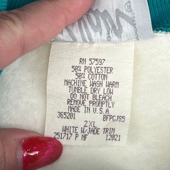 Vtg Blair Cardigan 2XL White Jade Floral Embroidered Knit Grandmacore Cozy Chic - Picture 9 of 9